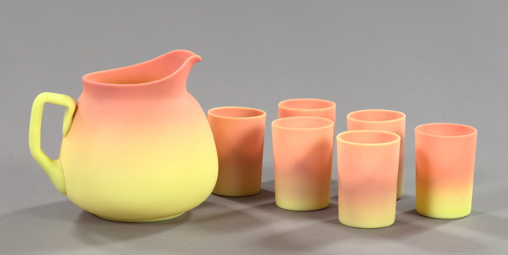 Rare Seven-Piece Burmese Glass