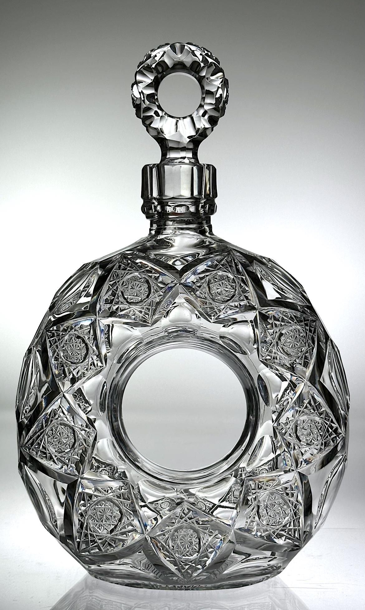 RARE SGND HAWKES QUEENS CUT GLASS