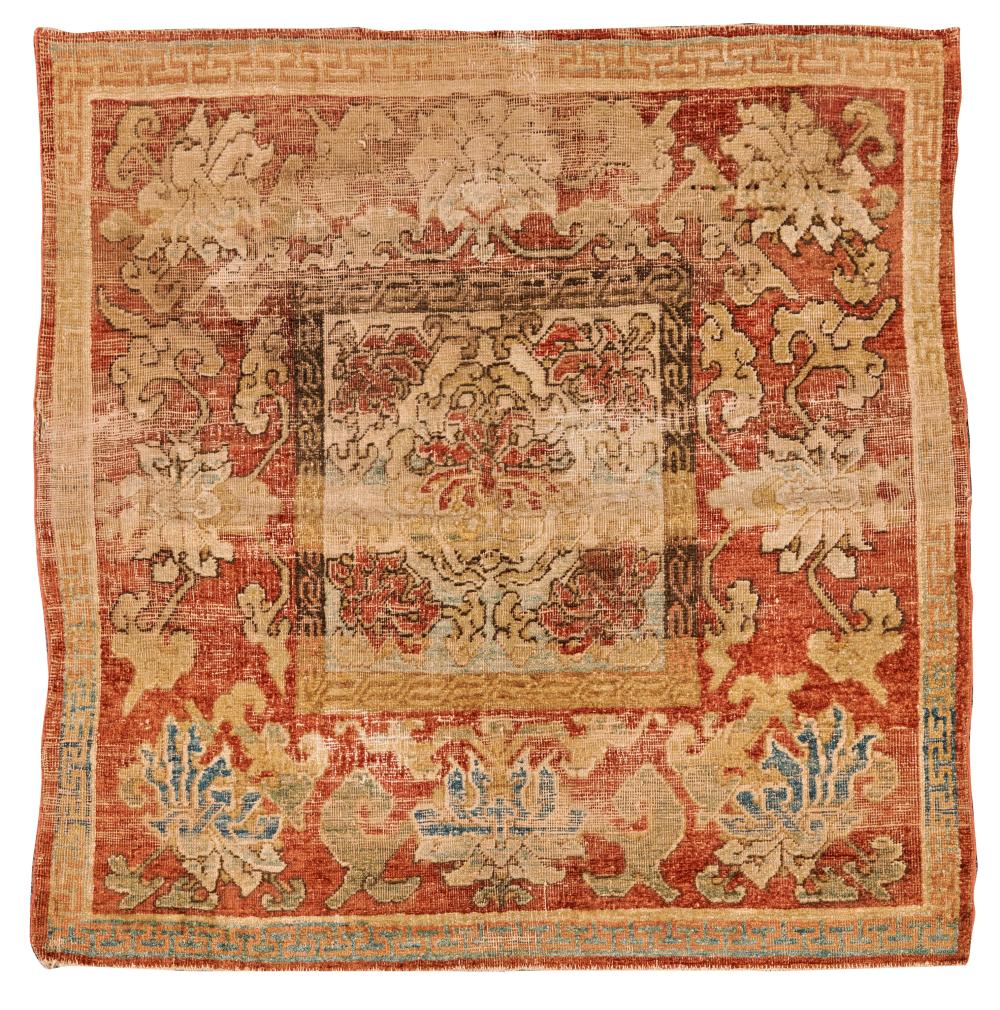 RARE SILK YARKAND RUG, EAST