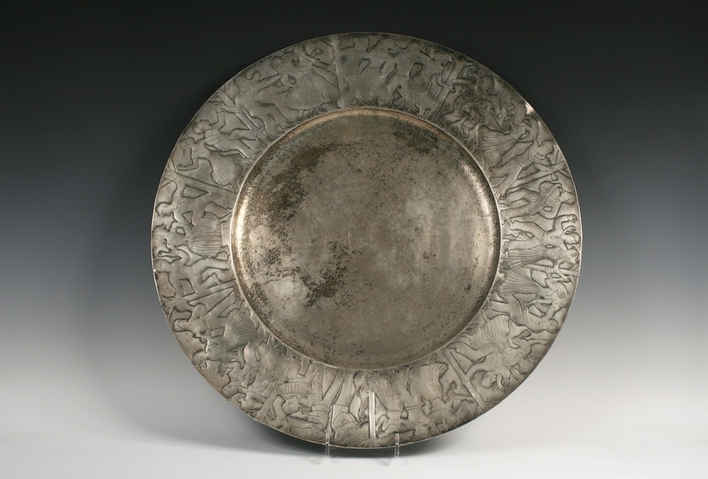 RARE SILVER CHARGER - German .800