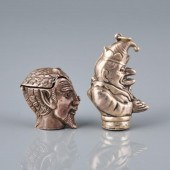 RARE SILVER FIGURAL MATCH SAFE