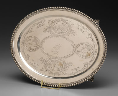 Rare Southern Coin Silver Tray