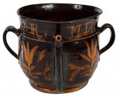RARE STAFFORDSHIRE SLIPWARE PO