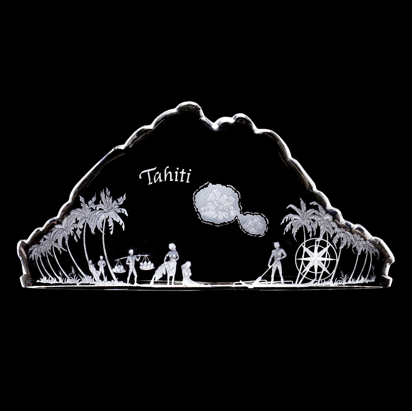 RARE STEUBEN,  TAHITI , CRYSTAL