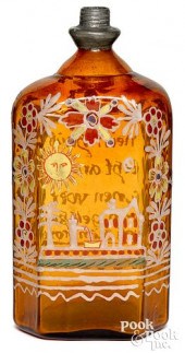 RARE STIEGEL TYPE ENAMELED AMB