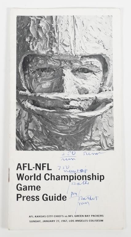 RARE SUPER BOWL I PRESS GUIDE,