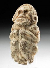 RARE TAINO STONE ZEMI STAMP W/