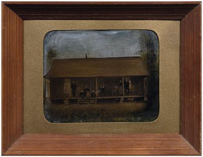 Rare Tennessee cabin tintype,