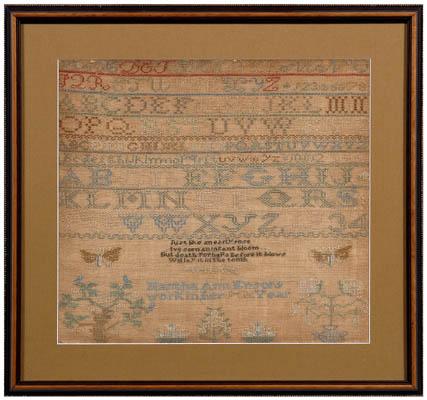 Rare Tennessee sampler, 15-line