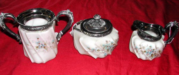 Rare Three-Piece Cream-and-Sugar