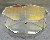 RARE TIERED GLASS & SILVER PLA
