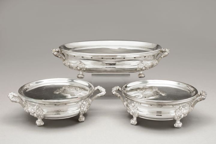 Rare Trio of French Silverplate