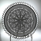 RARE TUTHILL WHEEL CUT GLASS 7