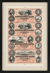 RARE UNCUT SHEET OF STONINGTON