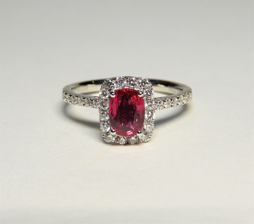 RARE UNHEATED RUBY & DIAMOND