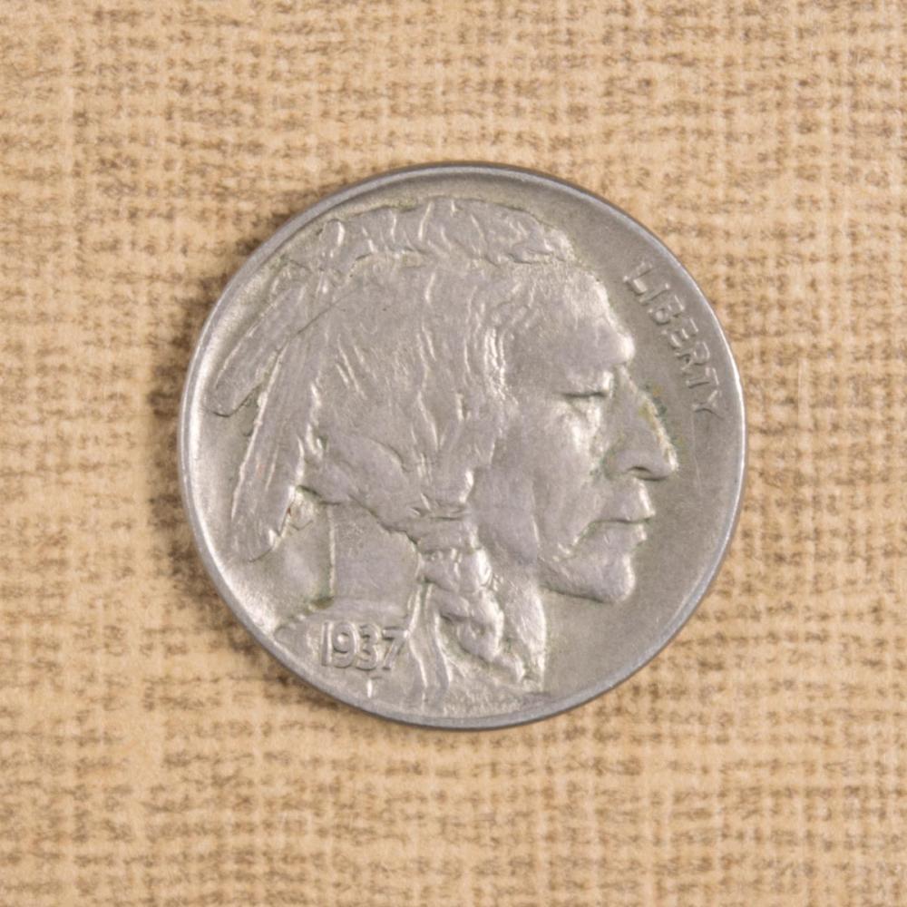 RARE U.S. BUFFALO NICKEL, 1937-D