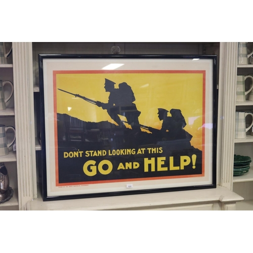 Rare very large framed original