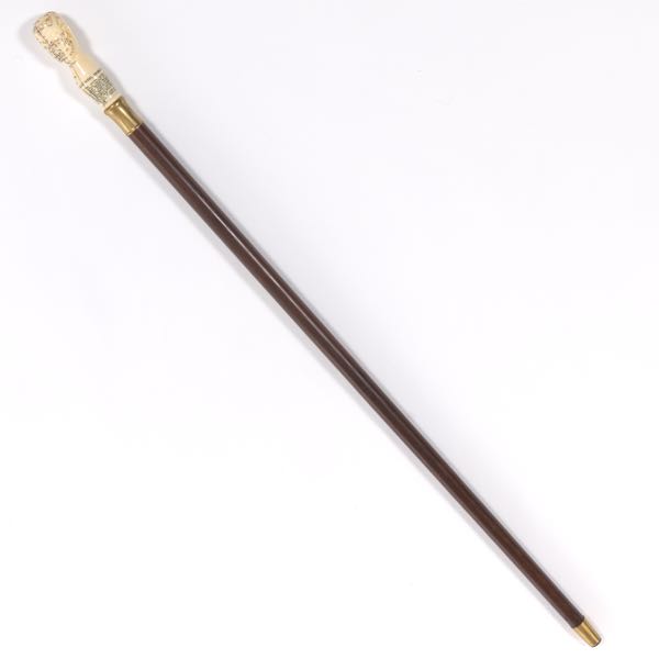RARE VICTORIAN CARVED BONE AND WOOD