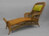 RARE VICTORIAN WICKER CHAISE L