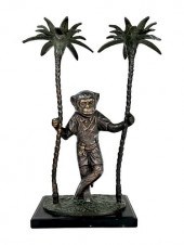 RARE VINTAGE MONKEY BRONZE PAL