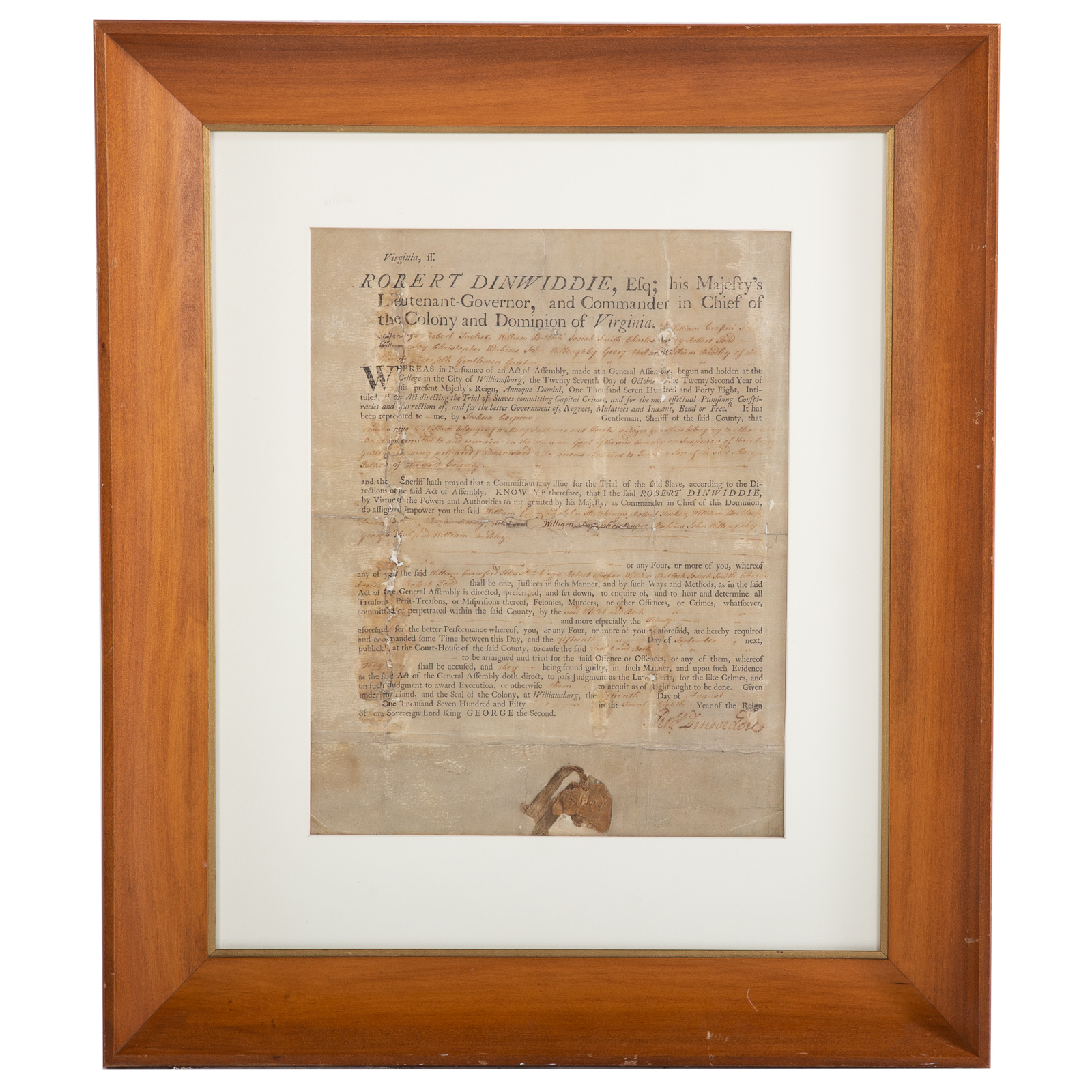 RARE VIRGINIA SLAVE DOCUMENT,