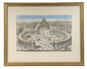 RARE VUE D'OPTIQUE OF THE VATI