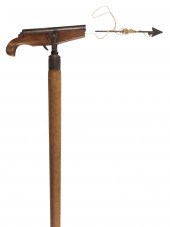RARE WHALING IRON MOTIF CANE L
