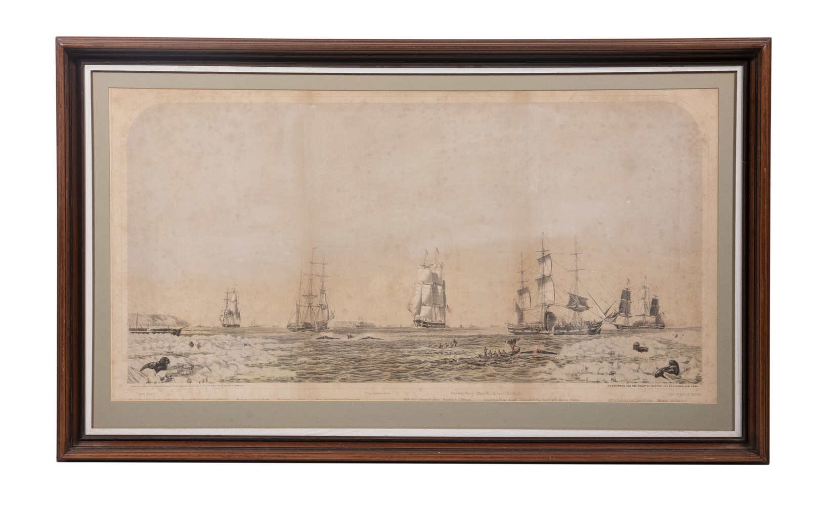 RARE WHALING PRINT BY BENJAMIN