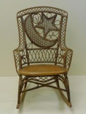 RARE WICKER THEME BACK ROCKING