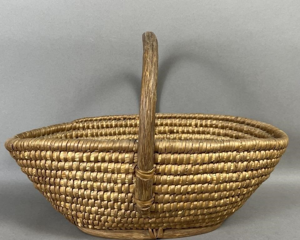 RARE WOODEN HANDLED AND FOOTED