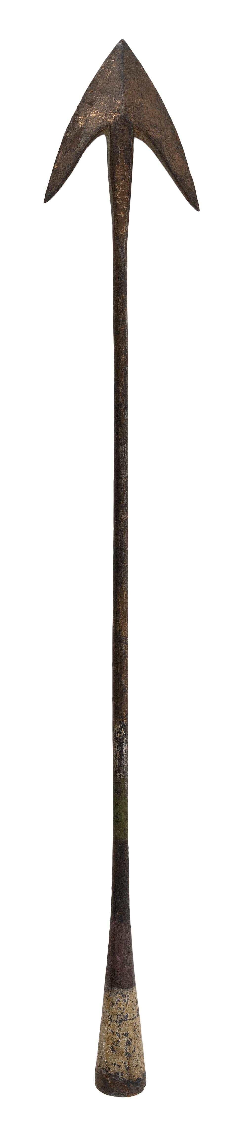 RARE WROUGHT IRON DOUBLE FLUE