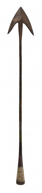 RARE WROUGHT IRON DOUBLE FLUE