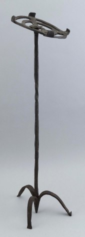 RARE WROUGHT IRON DOWN-HEARTH