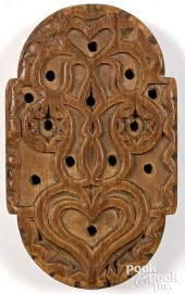 RARED CARVED MAPLE OVAL TULIP