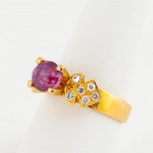 RASPBERRY SAPPHIRE, DIAMOND &