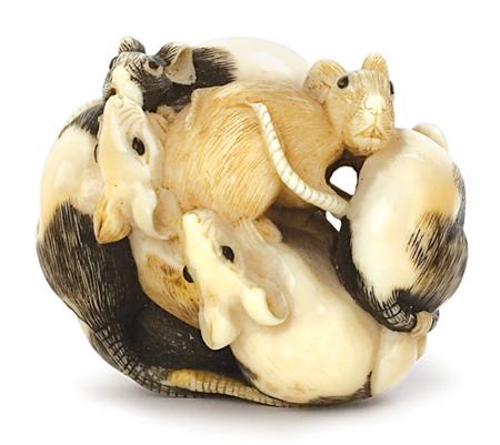 Rat Netsuke 	 