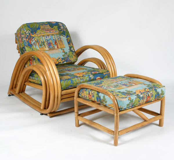 Rattan adjustable recliner;