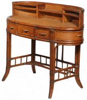 RATTAN AND BAMBOO DESK BY PALE