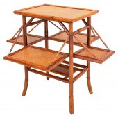 RATTAN AND BAMBOO DROP LEAF BA