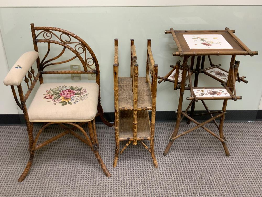 RATTAN AND CERAMIC INSET SIDE
