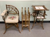 RATTAN AND CERAMIC INSET SIDE