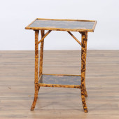 RATTAN AND WALLPAPER 2-TIER SI