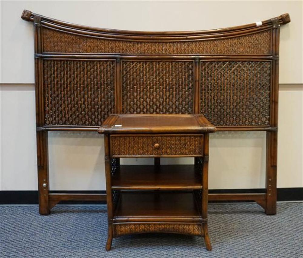 RATTAN AND WICKER QUEEN HEADBOARD