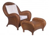 RATTAN INTERIOR ARMCHAIR WITH