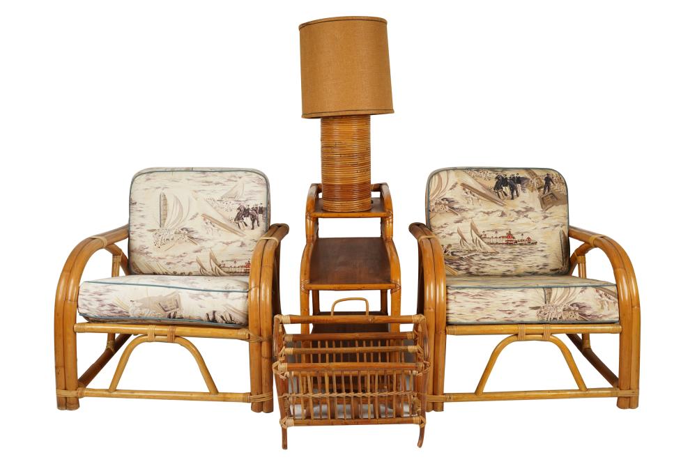 RATTAN LIVING ROOM SUITEunsigned;