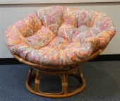 RATTAN PAPASAN CHAIR WITH WORL
