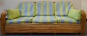 RATTAN STRIPE UPHOLSTERED LOOS
