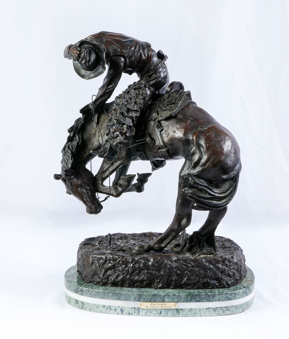 RATTLESNAKE BRONZE AFTER REMINGTON: