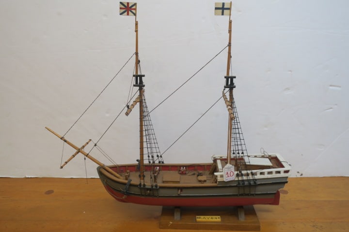 RAVEN, HAND BUILT WOODEN SAILING