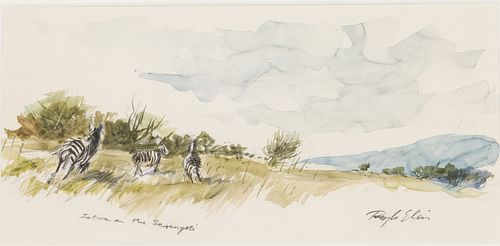RAY ELLIS (1921-2013), ZEBRA ON THE